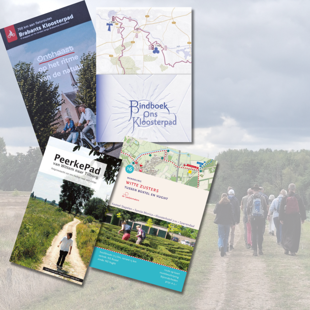 diverse brochures van kloosterroutes